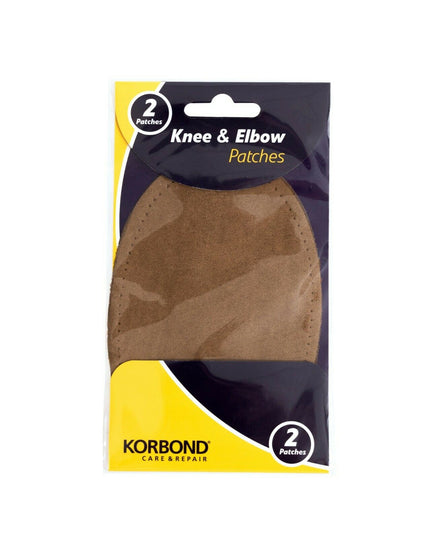 KORBOND 2 Pack BROWN Knee & Elbow Patches Suede Feel Iron Sew On Repair 110391
