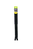 KORBOND High Quality 25cm Nylon Zips Black White Brown Cream Khaki Closed Ended