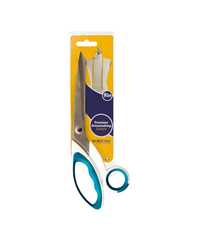 KORBOND Precision 9" Dressmaking Scissors Professional Steel Soft Grip 110357