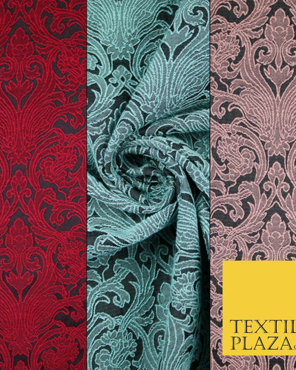 Large Ornate Damask Ornamental Textured Fancy Brocade Jacquard Dress Fabric