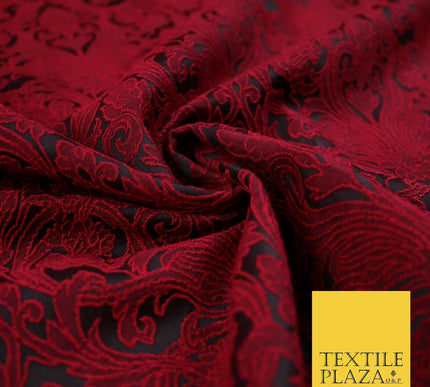 Large Ornate Damask Ornamental Textured Fancy Brocade Jacquard Dress Fabric