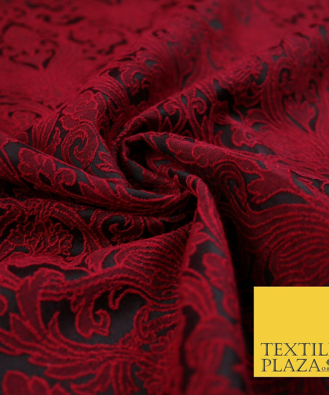 Large Ornate Damask Ornamental Textured Fancy Brocade Jacquard Dress Fabric