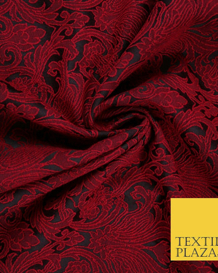 Large Ornate Damask Ornamental Textured Fancy Brocade Jacquard Dress Fabric