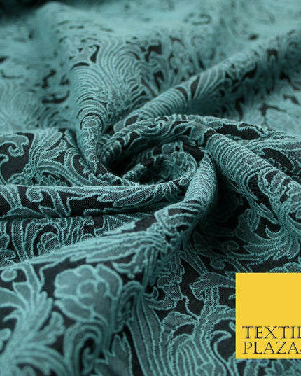 Large Ornate Damask Ornamental Textured Fancy Brocade Jacquard Dress Fabric