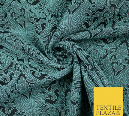 Large Ornate Damask Ornamental Textured Fancy Brocade Jacquard Dress Fabric