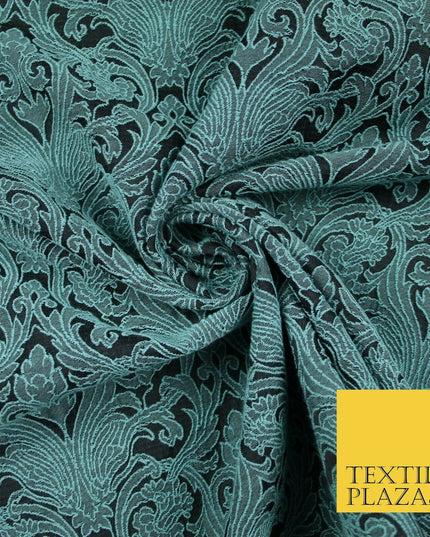 Large Ornate Damask Ornamental Textured Fancy Brocade Jacquard Dress Fabric