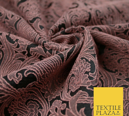 Large Ornate Damask Ornamental Textured Fancy Brocade Jacquard Dress Fabric