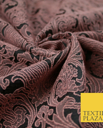 Large Ornate Damask Ornamental Textured Fancy Brocade Jacquard Dress Fabric