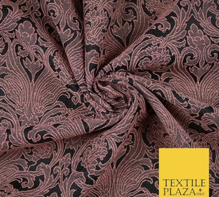 Large Ornate Damask Ornamental Textured Fancy Brocade Jacquard Dress Fabric