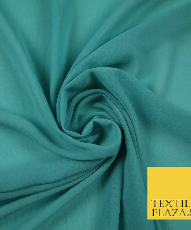 11 MIX COLOURS Premium Plain Dyed Chiffon Fine Soft Georgette Sheer Dress Fabric