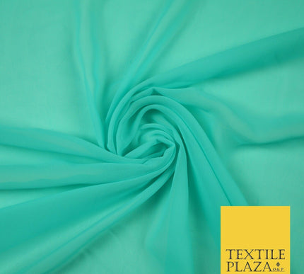 11 MIX COLOURS Premium Plain Dyed Chiffon Fine Soft Georgette Sheer Dress Fabric