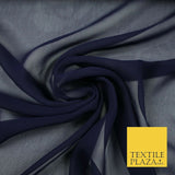 11 MIX COLOURS Premium Plain Dyed Chiffon Fine Soft Georgette Sheer Dress Fabric