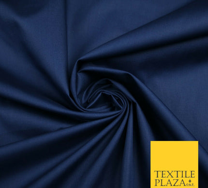 18 COLOURS Premium PLAIN 100% ORGANIC COTTON POPLIN Fabric Dress Craft Eco 44"