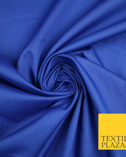 18 COLOURS Premium PLAIN 100% ORGANIC COTTON POPLIN Fabric Dress Craft Eco 44"