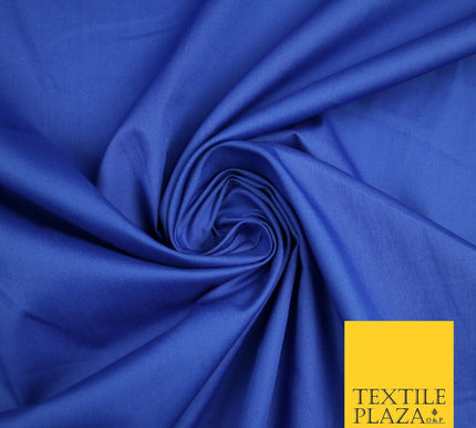 18 COLOURS Premium PLAIN 100% ORGANIC COTTON POPLIN Fabric Dress Craft Eco 44"