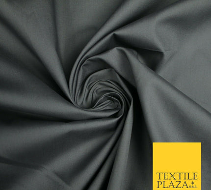 18 COLOURS Premium PLAIN 100% ORGANIC COTTON POPLIN Fabric Dress Craft Eco 44"