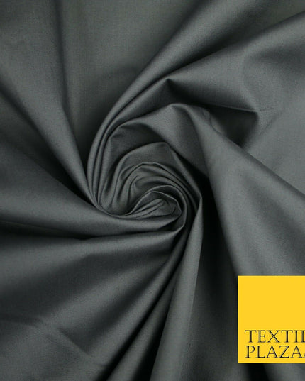 18 COLOURS Premium PLAIN 100% ORGANIC COTTON POPLIN Fabric Dress Craft Eco 44"
