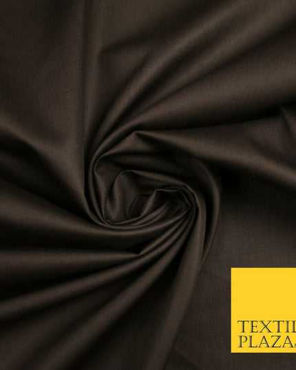 18 COLOURS Premium PLAIN 100% ORGANIC COTTON POPLIN Fabric Dress Craft Eco 44"
