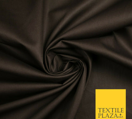 18 COLOURS Premium PLAIN 100% ORGANIC COTTON POPLIN Fabric Dress Craft Eco 44"