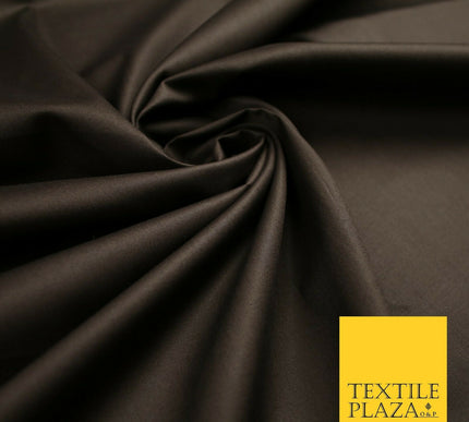 18 COLOURS Premium PLAIN 100% ORGANIC COTTON POPLIN Fabric Dress Craft Eco 44"
