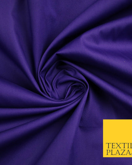 18 COLOURS Premium PLAIN 100% ORGANIC COTTON POPLIN Fabric Dress Craft Eco 44"