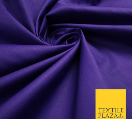 18 COLOURS Premium PLAIN 100% ORGANIC COTTON POPLIN Fabric Dress Craft Eco 44"