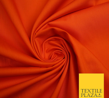 18 COLOURS Premium PLAIN 100% ORGANIC COTTON POPLIN Fabric Dress Craft Eco 44"