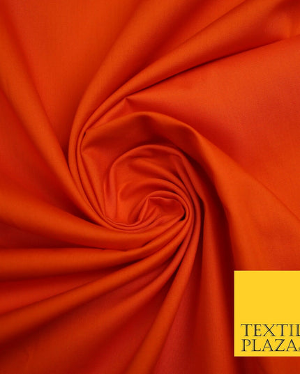 18 COLOURS Premium PLAIN 100% ORGANIC COTTON POPLIN Fabric Dress Craft Eco 44"