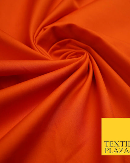 18 COLOURS Premium PLAIN 100% ORGANIC COTTON POPLIN Fabric Dress Craft Eco 44"