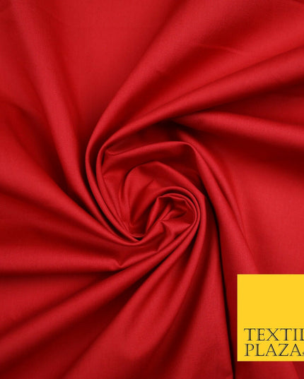 18 COLOURS Premium PLAIN 100% ORGANIC COTTON POPLIN Fabric Dress Craft Eco 44"