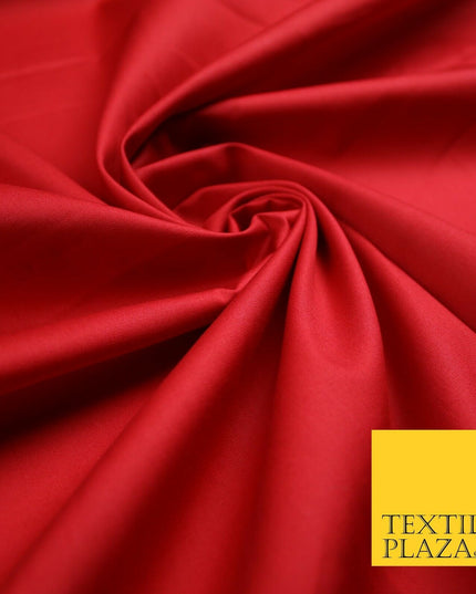 18 COLOURS Premium PLAIN 100% ORGANIC COTTON POPLIN Fabric Dress Craft Eco 44"