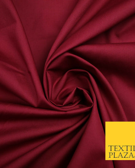 18 COLOURS Premium PLAIN 100% ORGANIC COTTON POPLIN Fabric Dress Craft Eco 44"