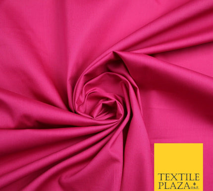 18 COLOURS Premium PLAIN 100% ORGANIC COTTON POPLIN Fabric Dress Craft Eco 44"