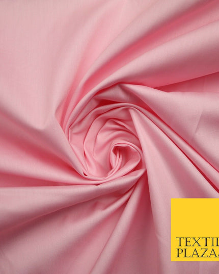 18 COLOURS Premium PLAIN 100% ORGANIC COTTON POPLIN Fabric Dress Craft Eco 44"