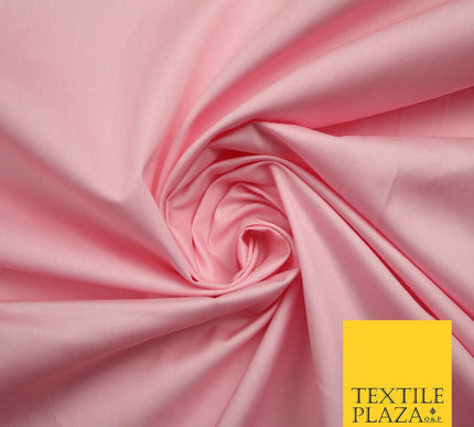 18 COLOURS Premium PLAIN 100% ORGANIC COTTON POPLIN Fabric Dress Craft Eco 44"
