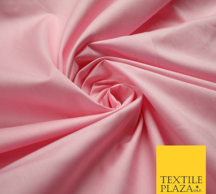 18 COLOURS Premium PLAIN 100% ORGANIC COTTON POPLIN Fabric Dress Craft Eco 44"