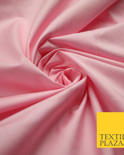 18 COLOURS Premium PLAIN 100% ORGANIC COTTON POPLIN Fabric Dress Craft Eco 44"