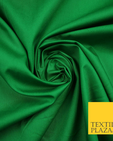18 COLOURS Premium PLAIN 100% ORGANIC COTTON POPLIN Fabric Dress Craft Eco 44"