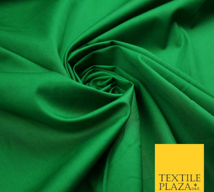 18 COLOURS Premium PLAIN 100% ORGANIC COTTON POPLIN Fabric Dress Craft Eco 44"