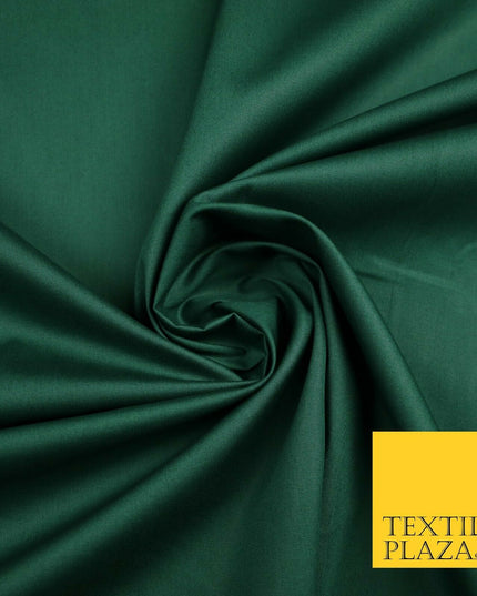 18 COLOURS Premium PLAIN 100% ORGANIC COTTON POPLIN Fabric Dress Craft Eco 44"
