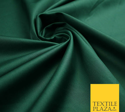 18 COLOURS Premium PLAIN 100% ORGANIC COTTON POPLIN Fabric Dress Craft Eco 44"