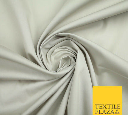 18 COLOURS Premium PLAIN 100% ORGANIC COTTON POPLIN Fabric Dress Craft Eco 44"