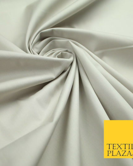 18 COLOURS Premium PLAIN 100% ORGANIC COTTON POPLIN Fabric Dress Craft Eco 44"