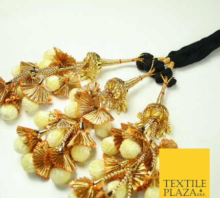 LEMON Dome Pom Pom Parandi Paranda Indian Tassels Mehndi Jago Hair Braid PR528