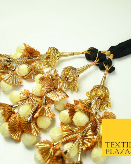 LEMON Dome Pom Pom Parandi Paranda Indian Tassels Mehndi Jago Hair Braid PR528