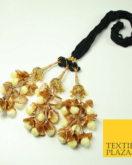 LEMON Dome Pom Pom Parandi Paranda Indian Tassels Mehndi Jago Hair Braid PR528