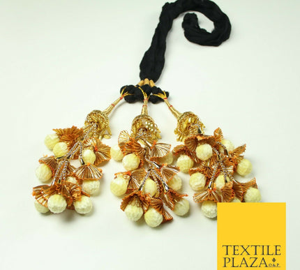 LEMON Dome Pom Pom Parandi Paranda Indian Tassels Mehndi Jago Hair Braid PR528