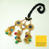 MULTICOLOUR Mirrored Parandi Paranda Indian Tassels Mehndi Jago Hair Braid PR519