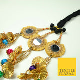 MULTICOLOUR Mirrored Parandi Paranda Indian Tassels Mehndi Jago Hair Braid PR519