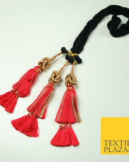 DEEP ROSE PINK Knot Parandi Paranda Indian Tassels Mehndi Jago Hair Braid PR510